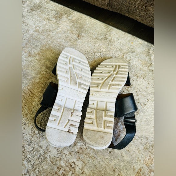 Franco Sarto leather sandals black brown womanâs size 9 - Picture 7 of 9